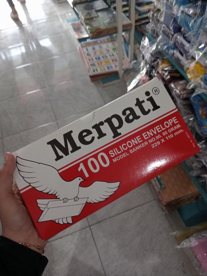 Merpati 100 Silicone Envelope/ Model Banker/ No.90. 80 GRAM/ 229  110 mm