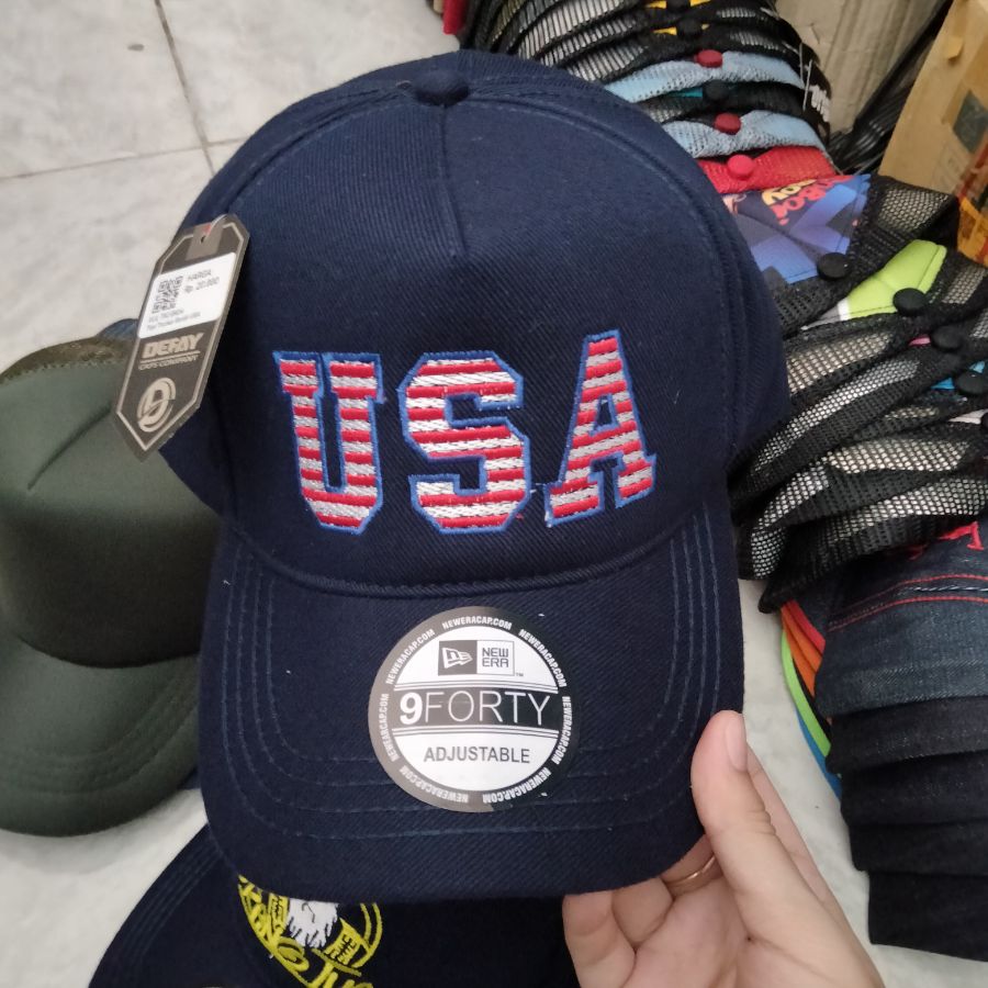 Topi Trucker Bordir USA