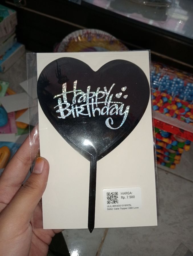 S662-Cake Topper HBD Love