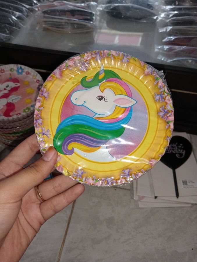Piring Kue Kertas Unicorn 12 Set