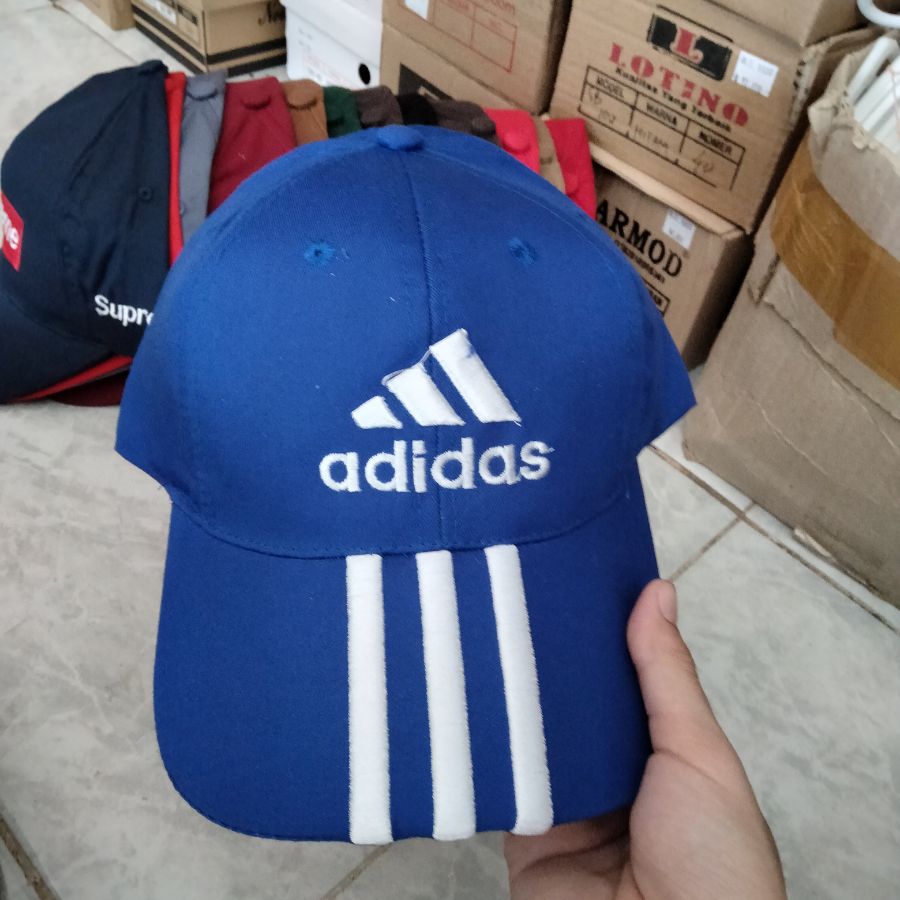 Trucker Bordir Adidas Biru