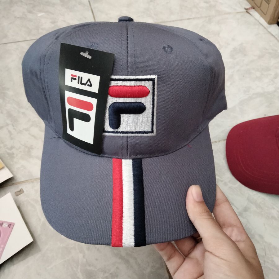 Trucker Bordir Fila Grey