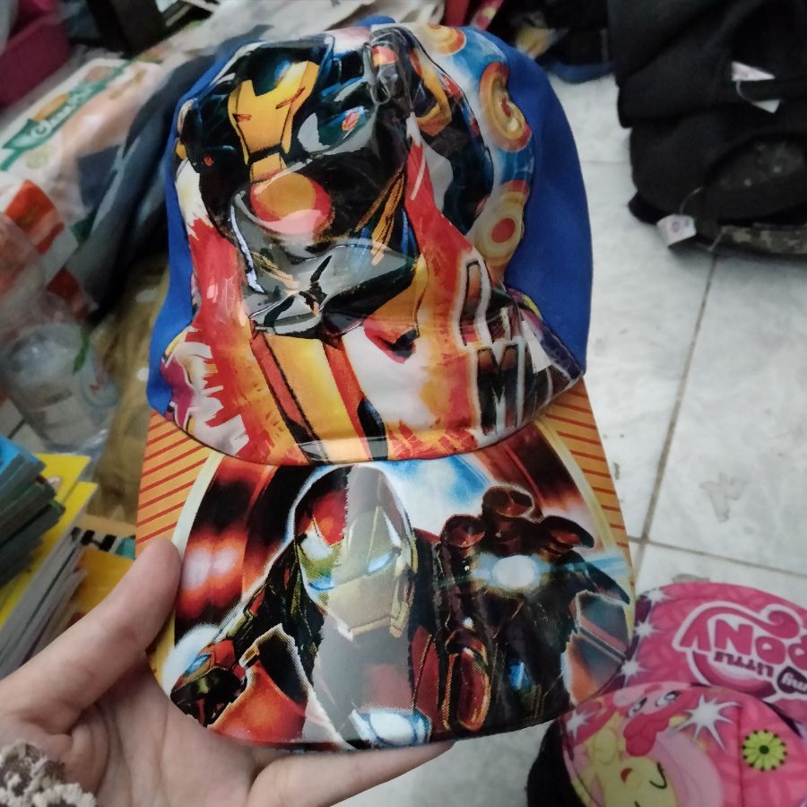 Topi Iron Man Biru
