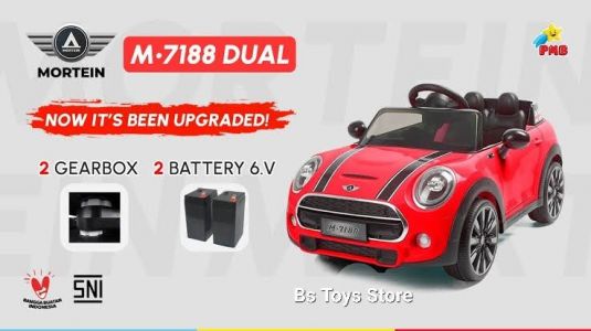 M 7188D Merah Mobil Mini Cooper Mortein Double Dinamo no Garansi