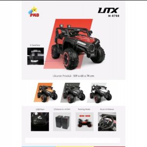 M 8788 Merah Mobil Jeep UTX no Lisensi