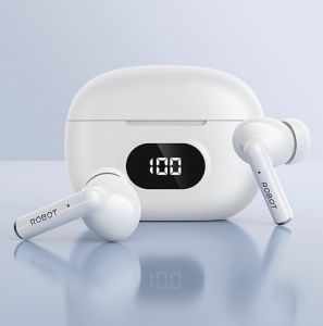 HEADSET BLUETHOOT ROBOT AIRBUDS T70 PUTIH