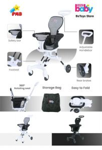W 668 Putih Stroller Praktis Bagasi Size + Kantong
