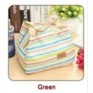 Lunch cooler bag motif salur tahan panas dingin tas bekal piknik lunch bag