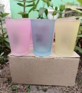 PAKET 6PCS GELAS KACA TINGGI POLOS GELAS JAMU - GELAS AIR MINUM - SOUVENIR