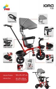 T 25 Merah Stroller sepeda Iora 
