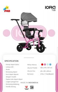 T 25 Pink Stroller Sepeda Iora 