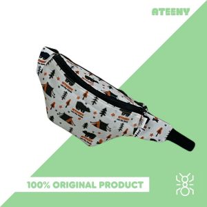 Tas Pinggang Anak Ateeny Lets Play Outside Waist Pack - White Pattern