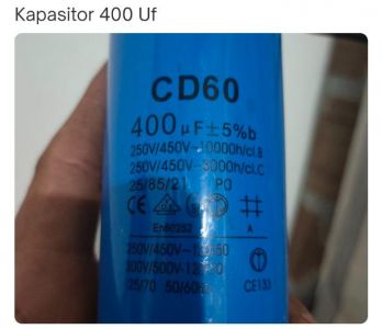 Kapasitor Starting 400uF Biru