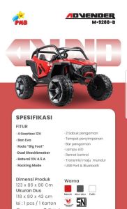 M 9288B Eva Merah Jeep Advender 4 WD Ban Karet