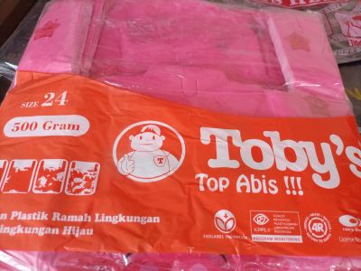 Tobys kantong kresek aneka warna size 24