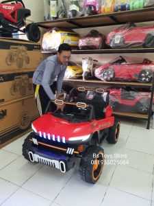 PJ KYZ 8611 Merah Jeep Sport Hummer Ban Karet 4 WD