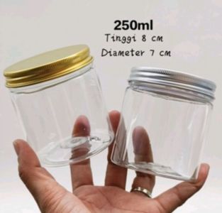 Toples 250ml TINGGI tutup ALU Silver