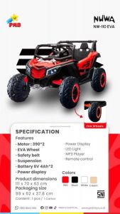 NW 110 Eva Merah Jeep Mini Maverick Double Dinamo Ban Karet