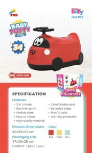 F 103 Merah Baby Potty Cartoon Easy To Clean