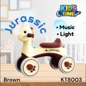 KT 8003 Balance Bike Dino PushBike Roda 4 Kids Time Ban Karet