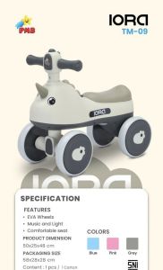 TM 09 Balance bike Push Bike Rhino Roda4 Ban Karet