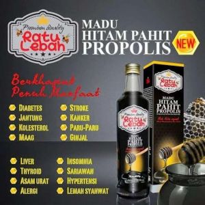 RATU LEBAH MADU HITAM PAHIT PLUS PROPOLIS DAN DAUN INSULIN