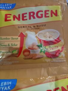 Energen Vanilla/Cokelat/Jahe/Kacang Ijo Sachet 32gr