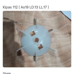 Kipas untuk dinamo 1 phase ( As 19mm, DL 18cm, DD 13cm )