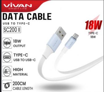 KABEL DATA TYPE-C VIVAN 2 METER SC200 II