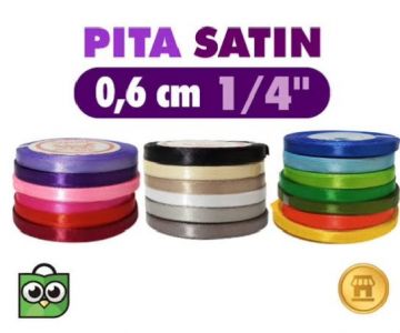 Pita satin 0,6 cm 1/4 inch