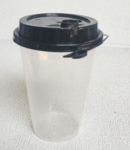 Cup injection 500ml + tutup HITAM (20pack)