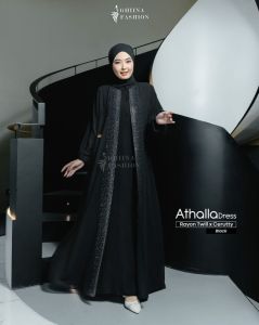 ATHALLA DRESS BLACK & WHITE BY GHINA