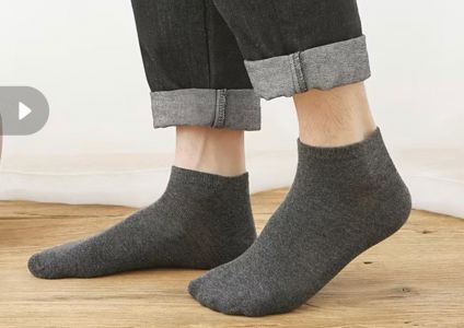 KAOS KAKI PENDEK POLOS ABU ABU K2