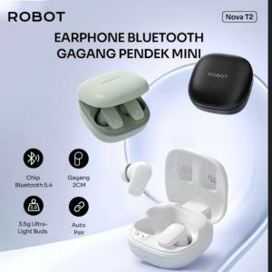 HEADSET BLUETOOTH ROBOT NOVA T2 HIJAU