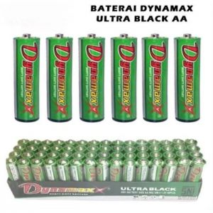 AA A2 Dynamax Abu Eco Black 1.5V Battery Power Kualitas SNI Batu