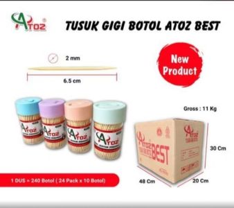 Tusuk gigi ATOZ + tempat (24pack/10box)