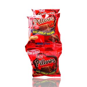 Oishi Pillows Rasa Cokelat Kacang 12gr