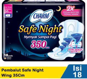 Charm Safe Night 35 cm  18 pads
