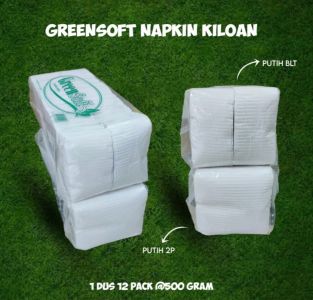 . Greensoft napkin KILOAN PUTIH BELAH (500gr)