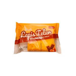 Lida Roti Lapis Telur Rasa Cokelat 40gr