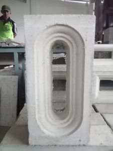 Roster beton Minimalis 15X30 kayu kapsul