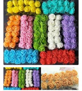 (144pcs) bunga mawar spon tile 2cm