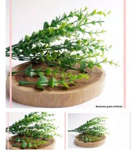 (2pcs) daun Branches green artificial 
