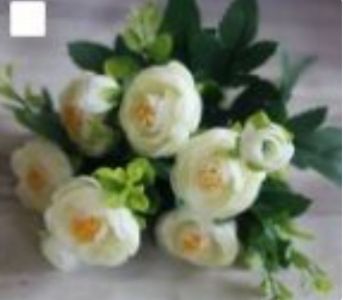 (6kuntum) bunga mawar peony daun hijau cerah bahan sutra hiasan seserahan hantaran rustic 