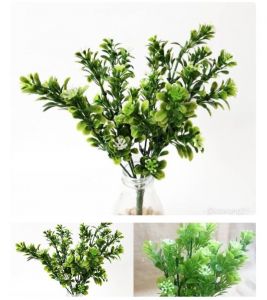 (AL04) 1 buket daun rumput salju artificial bunga asoka mini