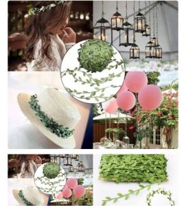 (PER-YARD) daun rambat roll bahan kerajinan flowrcrown 