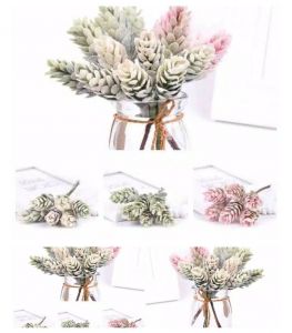 1 ikat 6pcs Pinus powdered artifical 