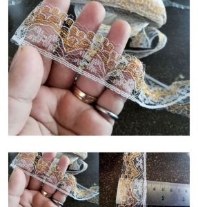 1 roll 20 yard renda air emas bahan kerajinan 