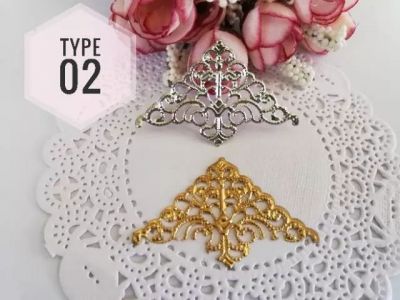 100 pcs charm sudut siku kecil