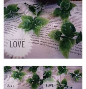 5pcs rumput daun waru love 